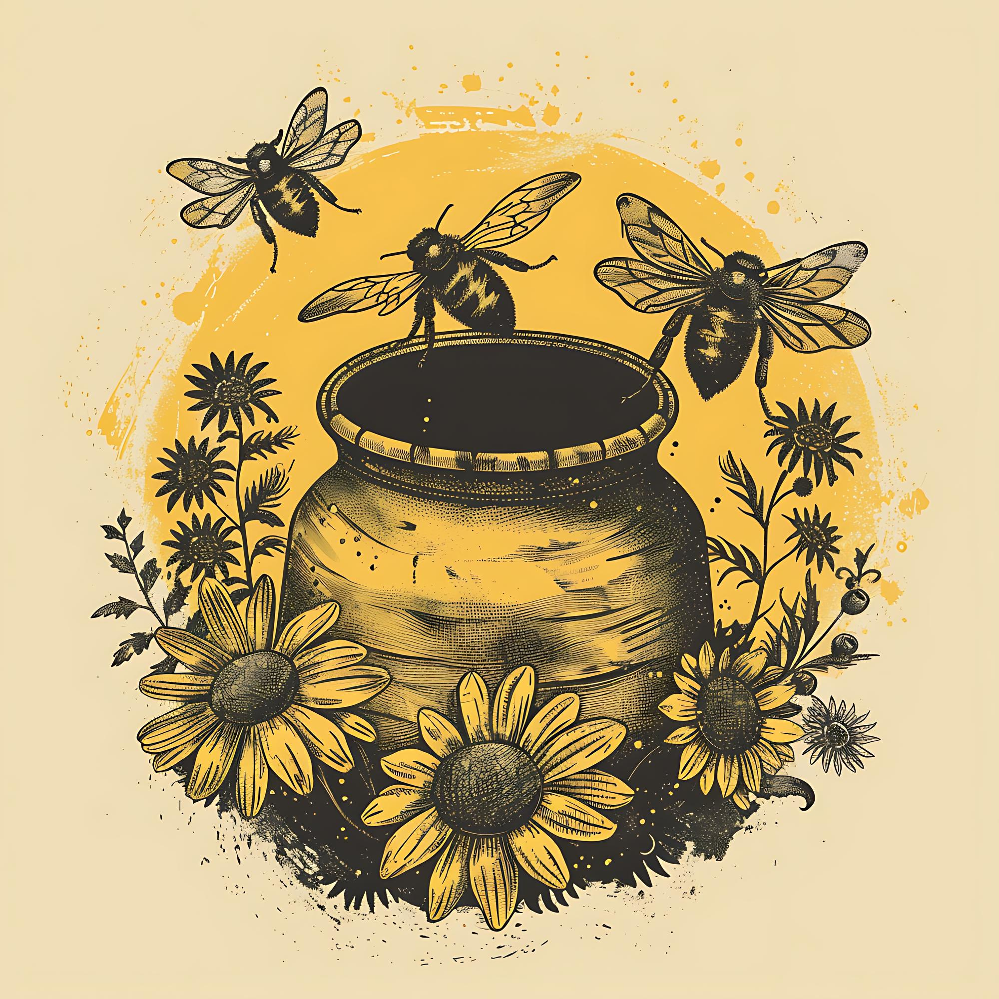 Ilustración Botánica Miel